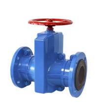 Flanged manual Cast Iron Pipe Clamping Valve/pinch valve